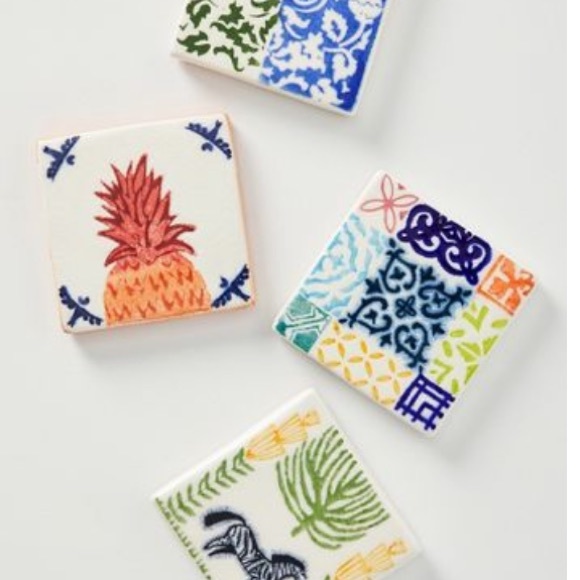 Anthropologie AZU TILE COASTERS NWT